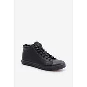 Insulated mens sneakers made of eco leather Big Star black