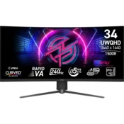 MSI MPG 346CQRF X24 racunalni monitor 86,4 cm (34) 3440 x 1440 pikseli UltraWide Quad HD Crno