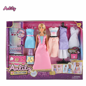 Masen Toys punčka z oblačili in modnimi dodatki