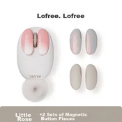 Lofree Bežicni miš, 2.4GHz, Bluetooth, Roze