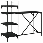 Stol za racunalo s policama crni 120 x 47 x 109 cm