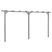 Vidaxl Vrtna pergola siva 400x40x205 cm impregnirana borovina