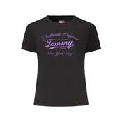 Tommy Jeans Majica Essential lila/črna