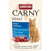slomart ANIMONDA Carny Adult Govedina in perlica - mokra hrana za mačke - 85g