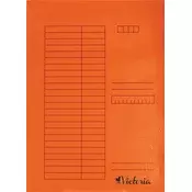 Zavihek, kartonski, A4, VICTORIA OFFICE, oranžen, 5 kosov