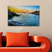 Opviq Zidni sat 45x70cm Šareni