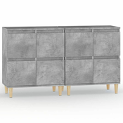 Komode 2 kom siva boja betona 60x35x70 cm od konstruiranog drva