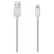 Kabel - MFi (Apple license) - Lightning to USB (1,20m) - Silver - Alumi Cable