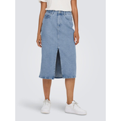 Only  Noos Bianca Midi Skirt - Light Blue Denim  Modra