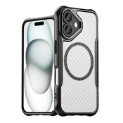 slomart Silikonska torbica Leading Series MagSafe za iPhone 16 Plus - črna
