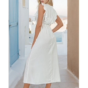 Resti Womens Midi Dress with Buttons