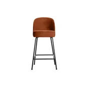Opečnato oranžen žameten barski stol (višina sedeža 64 cm) Vogue – WOOOD