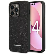 Karl Lagerfeld zaščitni ovitek Glitter Ikonik Metal Logo Black, iPhone 14 Pro Max