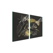 shumee Steklena zaščitna plošča za štedilnik 2x45x52 Leaf
