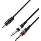 Adam Hall Avdio kabel, 3,5 mm banana konektor/2 x 6,3 mm banana konektor