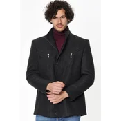 K7126 DEWBERRY MENS COAT-DIAGONAL ANTHRACITE-2