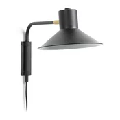 Črna stenska svetilka o 20 cm Aria – Kave Home