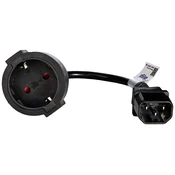 Akyga Akyga tok priključni kabel [1x moški konektor IEC\, C14 - 1x varnostna vtičnica] 0.15 m črna, (20414166)