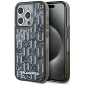1 to 3 Ovitek Karl Lagerfeld Tekoči Z Bleščicami Monogram Gradient Za Iphone 15 Pro Max
