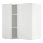 METOD Viseča omarica s policami/2 vrati, bela/Stensund bela, 80x80 cm