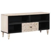 TV ormar s ladicama Bijelo 100 x 33,5 x 46 cm Cvrsto drvo manga