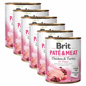 Konzerva Brit Paté & Meat PUPPY 6x800 g