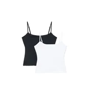 Pull&Bear Top  črna / bela