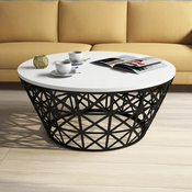 Wallity Klub sto 90x90x38cm Belo-Crni