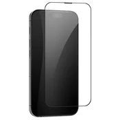 AVIZAR iPhone 16 Trdota 9H Popolno lepilo 5D z aplikatorjem, Črna, (5000018221)