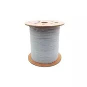 FTTH indoor fibre optic cable, 2 fibres, with SC connectors, SM 9/125 OS2 G657A1, B2ca LSOH, white, 1km