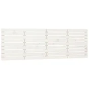 Vidaxl Stensko posteljno vzglavje belo 166x3x63 cm trdna borovina