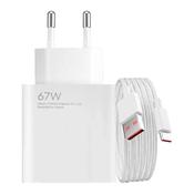 slomart Polnilnik Xiaomi BHR9465EU 67W 6.2A USB-A z USB-C kablom - bel