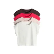 The Set Majica kremna/temno rjava/rosé