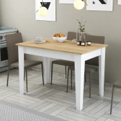 Hanah Home Trpezarijski sto Kiev 512 110x75x72cm Belo-Hrast