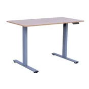 Homestar Pisalna miza ERGO FIT 120x60x71,5-116 cm hrast srebrno siva