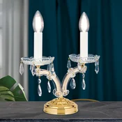 ORION Otmjena stolna lampa TJURA s kristalima - Dnevni boravak/blagovaonica - Anticki - 24 karatno pozlaceno, prozirno - Metal