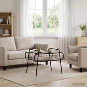 vidaXL Klubska miza Dimljen hrast 70 x 50 x 51 cm Inženirski les