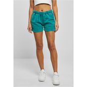 Womens Stone Washed Shorts - Watergreen