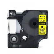 shumee Trak Dymo A45018, 12 mm, črn na rumeni podlagi