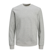 Light gray mens basic sweatshirt Jack & Jones - Men