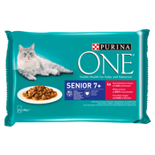 Purina ONE Senior 7+ mokra hrana za macke 12 x (4 x 85 g)