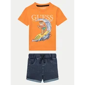 Guess Komplet majica in kratke hlače I5GG15 K8HM4 Oranžna Regular Fit