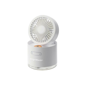Aigostar - Bežicni mini stolni ventilator s ovlaživacem zraka 10W/5V bijela