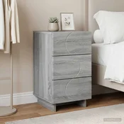 Vidaxl Nočna omarica Siva Sonoma 33,5 x 34,5 x 60 cm Inženirski les