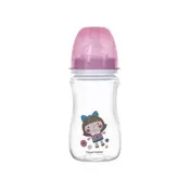 Canpol baby flašica 240ml široki vrat, antikolik - easy start- toys pink doll ( 35/221_pin )