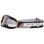 Scorpion E24 zlatno-crne motocross naocale s prozirnim pleksiglasom