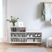 Vidaxl vidaXL Omarica za čevlje visok sijaj bela 102x36x60 cm