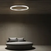 PURE LED stropna svetilka Lines, O 70 cm, srebrna, CCT - Dnevna soba/jedilnica - Sodobni - srebro - Kovina