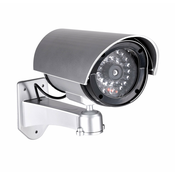 BULLET srebrna lažna kamera sa LED