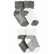 CARTERS Nogavice Stripes Grey neutral LBB 4pcs NB